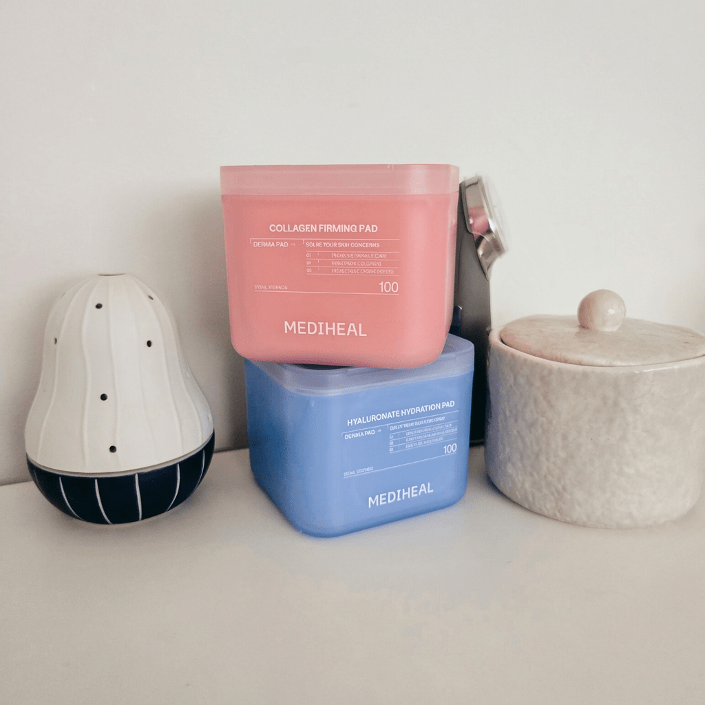 MEDIHEAL Toner Pad: Collagen Firming Pad vs. Hyaluronate Hydration Pad